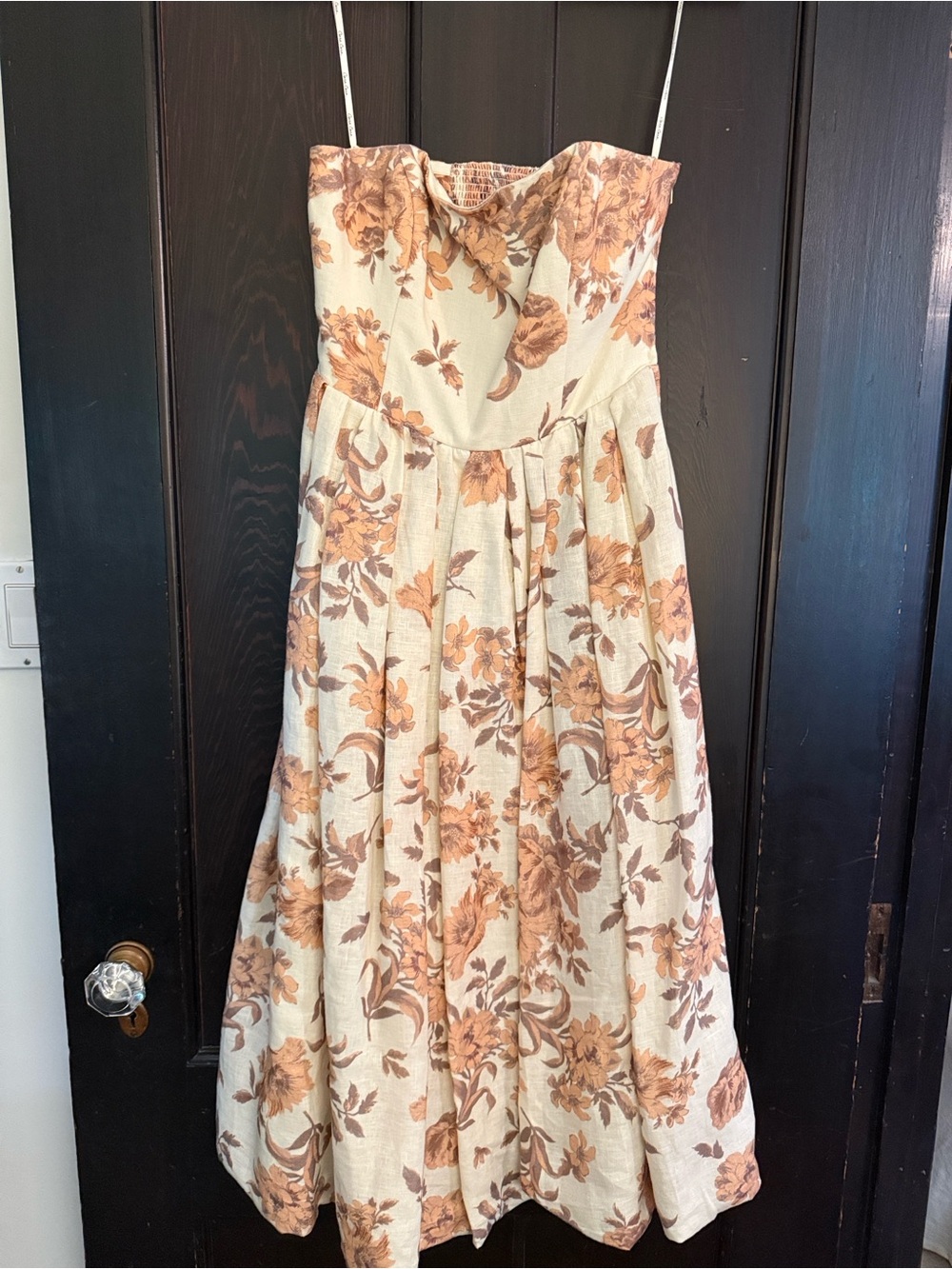 Cara Cara anisha dress in farfella border egret